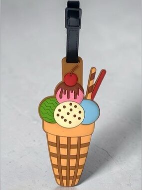 Kids Ice Cream Cone Luggage Tag - Multicolor Travel